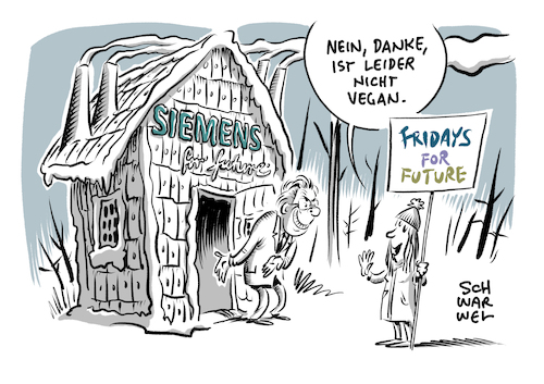 Cartoon: Luisa Neubauer gibt Siemens Korb (medium) by Schwarwel tagged australien,buschfeuer,bushfire,buschbrände,waldbrände,fridays,for,future,aktivisten,siemens,greenwashing,kohleabbau,klima,wetter,klimawandel,klimaleugner,klimagegner,klimapolitik,naturkatastropen,umwelt,umweltschutz,umweltschützer,umweltpolitik,greta,thunberg,fridaysforfuture,co2,emission,ausstoß,schülerstreik,schülerdemo,klimaschutz,klimaschützer,klimaaktivisten,eisschmelze,erderwärmung,klimaerwärmung,ökosystem,planet,erde,treibhausgase,wissenschaftler,klimaforscher,forscher,klimaforschung,dürre,unwetter,eisbär,flora,fauna,tierschutz,klimaänderung,klimawechsel,erdatmosphäre,treibhauseffekt,klimanotstand,schulstreik,klimastreik,pariser,klimaschutzabkommen,weltklimaabkommen,scientists,parents,opas,treibhausgasemissionen,menschengemachter,energiewende,erneuerbare,energien,verkehrswende,kohleausstieg,kohlekraftwerke,klimagerechtigkeit,globalisierung,klimaprotest,klimapaket,cartoon,karikatur,schwarwel,kohlebergwerk,luisa,neubauer,kaeser,australien,buschfeuer,bushfire,buschbrände,waldbrände,fridays,for,future,aktivisten,siemens,greenwashing,kohleabbau,klima,wetter,klimawandel,klimaleugner,klimagegner,klimapolitik,naturkatastropen,umwelt,umweltschutz,umweltschützer,umweltpolitik,greta,thunberg,fridaysforfuture,co2,emission,ausstoß,schülerstreik,schülerdemo,klimaschutz,klimaschützer,klimaaktivisten,eisschmelze,erderwärmung,klimaerwärmung,ökosystem,planet,erde,treibhausgase,wissenschaftler,klimaforscher,forscher,klimaforschung,dürre,unwetter,eisbär,flora,fauna,tierschutz,klimaänderung,klimawechsel,erdatmosphäre,treibhauseffekt,klimanotstand,schulstreik,klimastreik,pariser,klimaschutzabkommen,weltklimaabkommen,scientists,parents,opas,treibhausgasemissionen,menschengemachter,energiewende,erneuerbare,energien,verkehrswende,kohleausstieg,kohlekraftwerke,klimagerechtigkeit,globalisierung,klimaprotest,klimapaket,cartoon,karikatur,schwarwel,kohlebergwerk,luisa,neubauer,kaeser