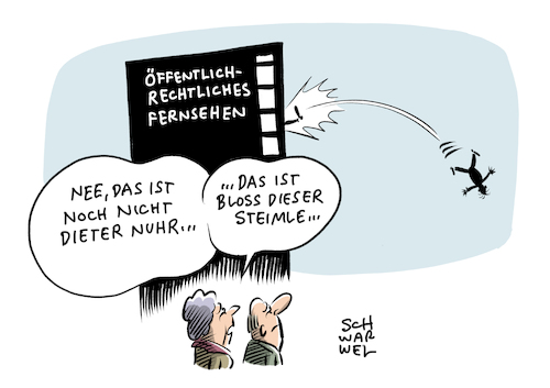 Cartoon: MDR trennt sich von Uwe Steimle (medium) by Schwarwel tagged mdr,mitteldeutscher,rundfunk,uew,steimle,kabarettist,kabarett,nazi,nazis,neonazis,junge,freiheit,kraft,durch,freunde,dieter,nuhr,rechtsextremistisch,rechtsextremismus,rechtspopulismus,rechtspopulisten,rassismus,rassisten,cartoon,karikatur,schwarwel,wolf,jacobi,fernsehdirektor,reichsbürgersprüche,reichsbürger,satiriker,steimles,welt,tv,fernsehen,öffentlich,rechtlicher,staatsferne,jammerossi,fremdenfeindlichkeit,ausländerfeindlichkeit,ns,mdr,mitteldeutscher,rundfunk,uew,steimle,kabarettist,kabarett,nazi,nazis,neonazis,junge,freiheit,kraft,durch,freunde,dieter,nuhr,rechtsextremistisch,rechtsextremismus,rechtspopulismus,rechtspopulisten,rassismus,rassisten,cartoon,karikatur,schwarwel,wolf,jacobi,fernsehdirektor,reichsbürgersprüche,reichsbürger,satiriker,steimles,welt,tv,fernsehen,öffentlich,rechtlicher,staatsferne,jammerossi,fremdenfeindlichkeit,ausländerfeindlichkeit,ns