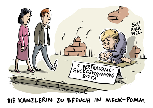 Cartoon: Merkel AfD Wahl Meck Pomm (medium) by Schwarwel tagged merkel,afd,wahl,meck,pomm,mecklenburg,vorpommern,wahlergebnis,cdu,debakel,krise,konflikt,csu,die,linke,grüne,spd,alternative,für,deutschland,rechts,nazi,rechtsextrem,karikatur,schwarwel,merkel,afd,wahl,meck,pomm,mecklenburg,vorpommern,wahlergebnis,cdu,debakel,krise,konflikt,csu,die,linke,grüne,spd,alternative,für,deutschland,rechts,nazi,rechtsextrem,karikatur,schwarwel
