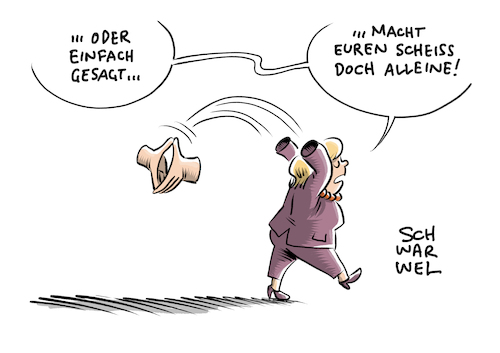 Cartoon: Merkel gibt CDU Parteivorsitz ab (medium) by Schwarwel tagged angela,merkel,angie,bundeskanzlerin,kanzlerin,amtszeit,cdu,parteivorsitz,partei,parteien,deutschland,politik,politiker,wutbürger,wahl,wahlen,landtagswahl,landtagswahlen,bayern,hessen,union,csurückzug,groko,große,koalition,spd,bundesregierung,regierung,cartoon,karikatur,schwarwel,angela,merkel,angie,bundeskanzlerin,kanzlerin,amtszeit,cdu,parteivorsitz,partei,parteien,deutschland,politik,politiker,wutbürger,wahl,wahlen,landtagswahl,landtagswahlen,bayern,hessen,union,csurückzug,groko,große,koalition,spd,bundesregierung,regierung,cartoon,karikatur,schwarwel