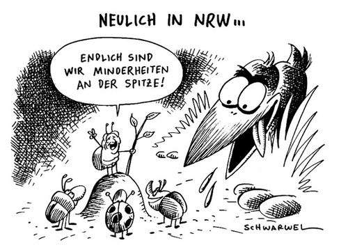 Cartoon: Minderheitsregierung in NRW (medium) by Schwarwel tagged minderheitsregierung,nrw,regierung,deutschland,karikatur,schwarwel