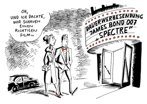 Cartoon: Neuer Bond Film Werbung (medium) by Schwarwel tagged neuer,james,bond,film,007,kritik,werbung,schleichwerbung,längster,werbespot,der,welt,product,placement,karikatur,schwarwel,dauerwerbesendung,spectre,tv,fernsehen,kino,neuer,james,bond,film,007,kritik,werbung,schleichwerbung,längster,werbespot,der,welt,product,placement,karikatur,schwarwel,dauerwerbesendung,spectre,tv,fernsehen,kino