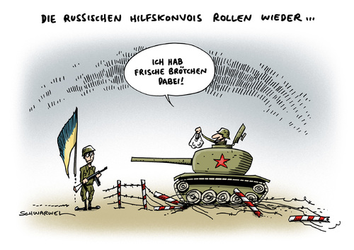 Cartoon: Ostukraine russische Militärs (medium) by Schwarwel tagged ostukraine,russische,militärs,ukraine,russlad,putin,separatist,front,panzer,armee,heer,soldaten,karikatur,schwarwel,krieg,gewalt,waffen,grenze,ostukraine,russische,militärs,ukraine,russlad,putin,separatist,front,panzer,armee,heer,soldaten,karikatur,schwarwel,krieg,gewalt,waffen,grenze