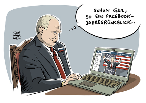 Cartoon: Putin und Trump (medium) by Schwarwel tagged putin,donald,trump,us,usa,ameriak,russland,moskau,präsidentschaftswahl,präsident,wahl,hackerangriff,www,world,wide,web,internet,social,media,facebook,jahresrückblick,hacker,hakcerangriff,netz,karikatur,schwarwel,putin,donald,trump,us,usa,ameriak,russland,moskau,präsidentschaftswahl,präsident,wahl,hackerangriff,www,world,wide,web,internet,social,media,facebook,jahresrückblick,hacker,hakcerangriff,netz,karikatur,schwarwel