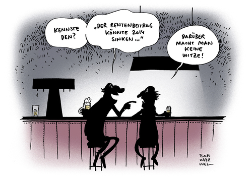 Cartoon: Rentenbeiträge 2014 Senkung (medium) by Schwarwel tagged rentenbeiträge,könnten,2014,sinken,karikatur,schwarwel,rentenbeiträge,könnten,2014,sinken,karikatur,schwarwel