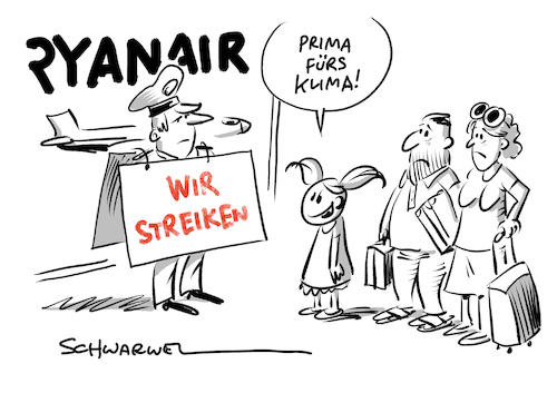 Cartoon: Ryanair Streik Klima (medium) by Schwarwel tagged tarifkonflikt,streik,job,arbeit,lohn,gehalt,ryanair,flugzeug,flugzeugesellschaft,holiday,urlaub,airline,airlines,billigflug,billigflüge,billigfluglinie,passagiere,umwelt,natur,wetter,umeltschutz,umweltschützer,klime,klimawandel,unwetter,sturm,hitze,hitzewelle,dürre,cartoon,karikatur,schwarwel,umweltverschmutzung,tarifkonflikt,streik,job,arbeit,lohn,gehalt,ryanair,flugzeug,flugzeugesellschaft,holiday,urlaub,airline,airlines,billigflug,billigflüge,billigfluglinie,passagiere,umwelt,natur,wetter,umeltschutz,umweltschützer,klime,klimawandel,unwetter,sturm,hitze,hitzewelle,dürre,cartoon,karikatur,schwarwel,umweltverschmutzung