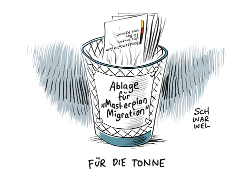 Cartoon: Seehofer Masterplan Migration (medium) by Schwarwel tagged merkel,seehofer,cdu,csu,union,bundeskanzlerin,kanzerlin,heimatminister,inneminister,masterplan,migration,flüchtlinge,geflüchtete,flüchtlingskrise,flüchlingspolitik,asyl,asylanträge,asylsuchende,abschiebung,asylbewerber,flüchtlingsroute,deutschland,politik,politiker,minister,asylpolitik,söder,dobrindt,cartoon,karikatur,schwarwel,merkel,seehofer,cdu,csu,union,bundeskanzlerin,kanzerlin,heimatminister,inneminister,masterplan,migration,flüchtlinge,geflüchtete,flüchtlingskrise,flüchlingspolitik,asyl,asylanträge,asylsuchende,abschiebung,asylbewerber,flüchtlingsroute,deutschland,politik,politiker,minister,asylpolitik,söder,dobrindt,cartoon,karikatur,schwarwel