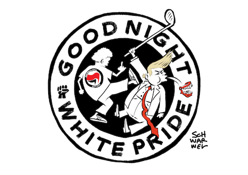 Cartoon: Trump Antifa Terrororganisation (medium) by Schwarwel tagged blacklivesmatter,black,lives,matter,alllivesmatter,georgefloyd,george,floyd,mord,polizeigewalt,rassenunruhen,trump,rassismus,schwarze,schwarzer,rassisten,usa,america,amerika,präsident,polizei,proteste,protest,demo,demonstration,corona,coronavirus,mundschutz,maske,maskenpflicht,peolpe,of,colour,leben,zählen,cant,breathe,icantbreathe,rassistische,pandemie,abstandsregeln,ku,klux,klan,rechtsextremismus,rechtsextremisten,antifa,terror,terrororganisation,afroamerikaner,minneapolis,minnesota,struktureller,ausgangssperren,derek,chauvin,plünderungen,straßenschlachten,weißes,haus,bunker,obama,notstand,nationalgarde,militär,gewalt,cartoon,karikatur,schwarwel,unruhen,antifaschismus,terorrorganisation,antifaschist,rechtsextrem,nazi,nazis,good,night,white,pride,blacklivesmatter,black,lives,matter,alllivesmatter,georgefloyd,george,floyd,mord,polizeigewalt,rassenunruhen,trump,rassismus,schwarze,schwarzer,rassisten,usa,america,amerika,präsident,polizei,proteste,protest,demo,demonstration,corona,coronavirus,mundschutz,maske,maskenpflicht,peolpe,of,colour,leben,zählen,cant,breathe,icantbreathe,rassistische,pandemie,abstandsregeln,ku,klux,klan,rechtsextremismus,rechtsextremisten,antifa,terror,terrororganisation,afroamerikaner,minneapolis,minnesota,struktureller,ausgangssperren,derek,chauvin,plünderungen,straßenschlachten,weißes,haus,bunker,obama,notstand,nationalgarde,militär,gewalt,cartoon,karikatur,schwarwel,unruhen,antifaschismus,terorrorganisation,antifaschist,rechtsextrem,nazi,nazis,good,night,white,pride