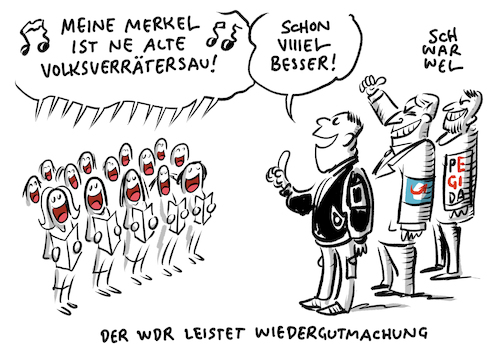 Cartoon: Umweltsau Kinderchor WDR (medium) by Schwarwel tagged umweltsau,umweltsauomi,wdr,kinderlied,tom,burrow,fernsehen,tv,öffentlich,rechtlicher,rundfunk,eklat,kinderchor,nazi,nazis,neonazis,rechtsextrem,rechtsextremismus,faschismus,faschisten,heil,hitler,sieg,rassisten,rassismus,nazisau,oma,hühnerstall,motorrad,shitstorm,morddrohungen,journalismus,npd,cartoon,karikatur,schwarwel,umweltsau,umweltsauomi,wdr,kinderlied,tom,burrow,fernsehen,tv,öffentlich,rechtlicher,rundfunk,eklat,kinderchor,nazi,nazis,neonazis,rechtsextrem,rechtsextremismus,faschismus,faschisten,heil,hitler,sieg,rassisten,rassismus,nazisau,oma,hühnerstall,motorrad,shitstorm,morddrohungen,journalismus,npd,cartoon,karikatur,schwarwel