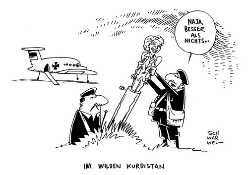 Cartoon: von der Leyen Kurden Präsident (medium) by Schwarwel tagged von,der,leyen,kurden,präsident,vertiedigungsministerin,bundeswehr,armee,zulieferung,waffen,stopp,karikatur,schwarwel,kurdistan,ukraine,gewalt,terror,von,der,leyen,kurden,präsident,vertiedigungsministerin,bundeswehr,armee,zulieferung,waffen,stopp,karikatur,schwarwel,kurdistan,ukraine,gewalt,terror