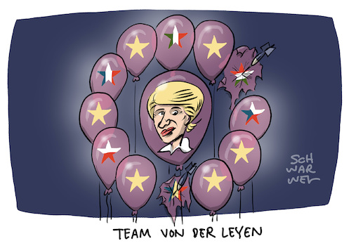 Cartoon: Von der Leyens EU Kommission (medium) by Schwarwel tagged ursula,von,der,leyen,eu,parlament,europa,europäische,union,komission,politik,politiker,kommissionspräsidentin,kandidaten,europaparlament,cartoon,karikatur,schwarwel,ursula,von,der,leyen,eu,parlament,europa,europäische,union,komission,politik,politiker,kommissionspräsidentin,kandidaten,europaparlament,cartoon,karikatur,schwarwel