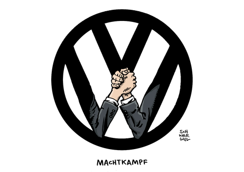 Cartoon: VW Machtkampf Piech Winterkorn (medium) by Schwarwel tagged vw,machtkampf,piech,winterkorn,auto,karikatur,schwarwel,automobil,industrie,vw,machtkampf,piech,winterkorn,auto,karikatur,schwarwel,automobil,industrie