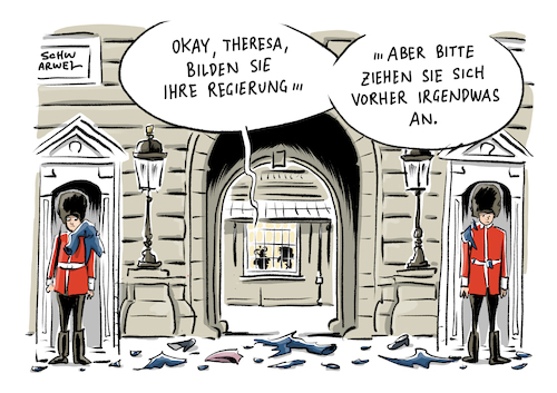 Cartoon: Wahlen in Großbritannien May (medium) by Schwarwel tagged brexit,england,great,britain,theresa,may,wahl,neuwahlen,vereinigtes,königreich,parlamentswahl,unterhaus,kabinett,premierministerin,eu,europäische,union,austritt,karikatur,schwarwel,queen,regierung,brexit,england,great,britain,theresa,may,wahl,neuwahlen,vereinigtes,königreich,parlamentswahl,unterhaus,kabinett,premierministerin,eu,europäische,union,austritt,karikatur,schwarwel,queen,regierung