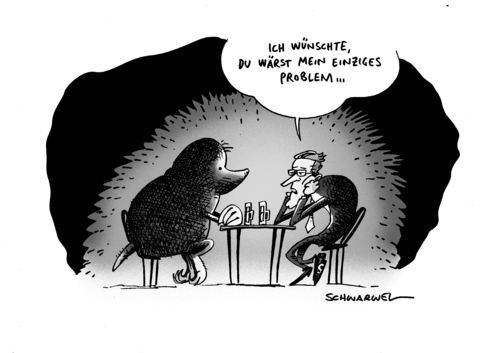 Cartoon: Westerwelle und der FDP-Maulwurf (medium) by Schwarwel tagged guido,westerwelle,fdp,maulwurf,partei,regierung,deutschland,polititik,politiker,spitzel,geheimakte,geheim,akte,metzner,außenminister,minister,chef,guido westerwelle,maulwurf,fdp,partei,regierung,deutschland,geheim,akte,metzner,außenminister,geheimakte,spitzel,chef,minister,guido,westerwelle