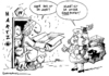 Cartoon: Bundesregierung und Sparpaket (small) by Schwarwel tagged bundesregierung,angela,merkel,sparpaket,sparen,krise,politik,deutschland,wirtschaft,karikatur,schwarwel