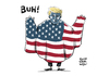 Cartoon: Donald Trump (small) by Schwarwel tagged donald trump sheriff amerika us usa präsident präsidentschaftskandidat republikaner rechtsextrem homophob radikal politik wahl karikatur schwarwel