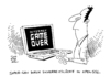 Cartoon: Internet Supergau OpenSSL (small) by Schwarwel tagged internet,world,wide,web,www,supergau,fehler,verschlüsselungssoftware,daten,geheim,sicherheit,openssl,nutzer,user,heartbleed,sicherheitslücke,karikatur,schwarwel