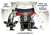 Cartoon: Krim Krise Putin Autokrat (small) by Schwarwel tagged krim,krise,putin,pressekonferenz,russisch,autokrat,russland,großmacht,diplomatie,karikatur,schwarwel,klempner,krieg,macht,gewalt,terror