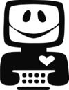 Cartoon: Friendly Computer Logo (small) by etc tagged etc logo friendly computer heart