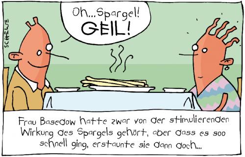 Cartoon: Spargeil (medium) by Josef Schewe tagged schewe,asparagus,spargel,mann,frau,geil,essen,tisch,dinner,man,woman,hot,hungry,love,hope,illusion,beziehung,partnerschaft,mann,frau,ehe,ehepaar,essen,mittagessen,ernährung,nahrung,lebensmittel,gemüse,spargel,geil,lust,leidenschaft,stimulation,stimulieren,sex,potenz,viagra,hunger