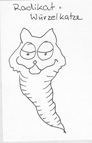 Cartoon: Katzenlexikon (medium) by manfredw tagged katze,wurzel,rübe