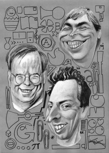 Cartoon: google creators (medium) by KARKA tagged google,sergey,brin,larry,page,eric,schmidt