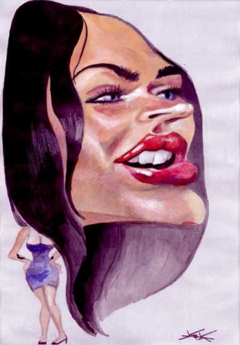 Cartoon: Megan Fox caricature (medium) by KARKA tagged megan,fox