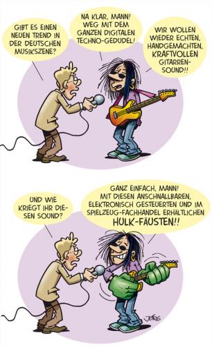 Cartoon: Neuer Sound (medium) by Comiczeichner tagged musik,gitarre,