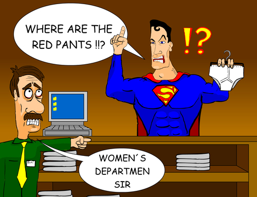 Cartoon: Super red pants (medium) by undertoon tagged superman,pants