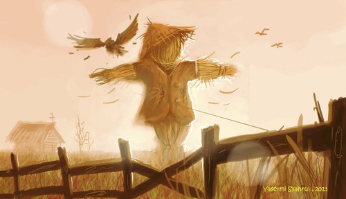 Cartoon: scarecrow (medium) by SSer tagged scarecrow