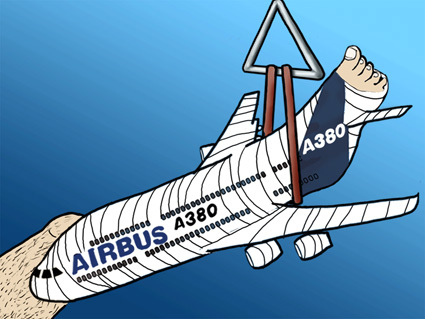 Cartoon: Airbus A380 Contest (medium) by toonpool com tagged lufthansa,airbus380,airbus,plane,flugzeug,contest