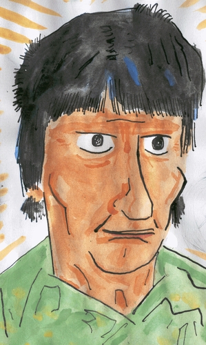 Cartoon: Johnny Marr (medium) by VinDo tagged the,smiths,modest,mouse,british,rock,guitar,singer
