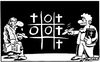 Cartoon: Noughts and crosses (small) by Igor Kolgarev tagged cross,nought,christian,atheism,bible,christianity,belief,religion,faith,believer