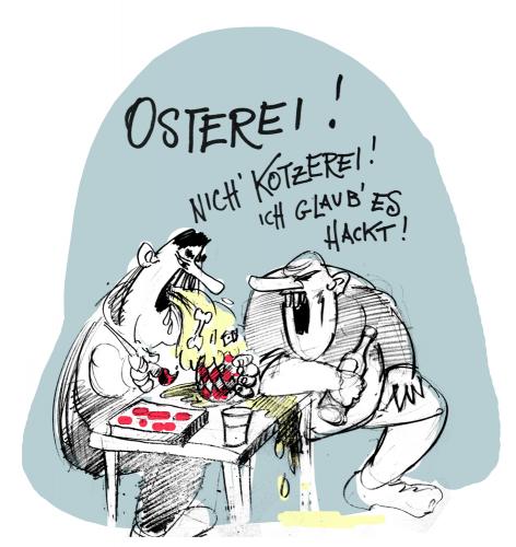 Cartoon: easter (medium) by fifi tagged easter,eiermalen,osterwerkstatt,ostern,