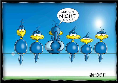 Cartoon: Höstis Batty Birds (medium) by Hösti tagged hösti,cartoons,hoesti,stephan,höstermann,batty,birds,vögel