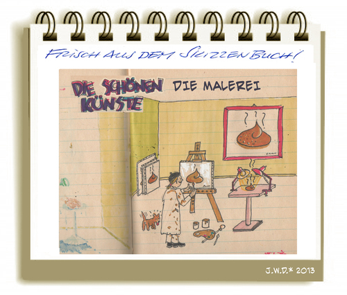 Cartoon: Die Schönen Künste! (medium) by JWD tagged kunst,museum,kurator,galerie,poet,schauspieler,performer,kunstmesse,architektur,musik,neue,tanz,ausdruckstanz,dichter,dichtkunst,prosa,bildhauer,skulptur,bild,gemälde,malerei,modernes,theater,film,dokufilm,experimentalfilm