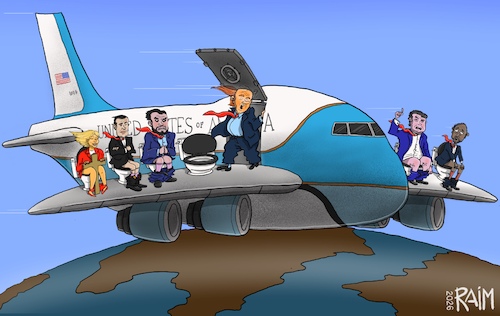 Cartoon: USA drone (medium) by raim tagged usa,drone,administration,policies