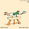 Cartoon: Pommel horse tennis (small) by raim tagged pommel horse tennis games olympics