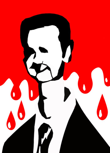 Cartoon: bashar al-assad (medium) by Ali Miraee tagged ali,miraee