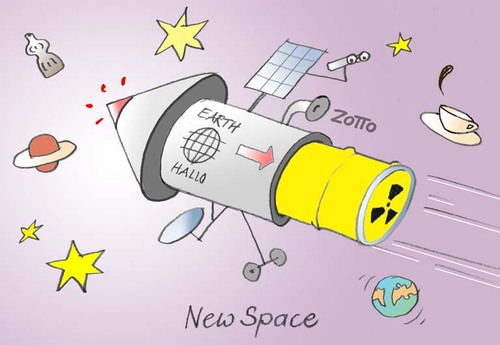 Cartoon: New Space (medium) by Zotto tagged endlager,atommuell