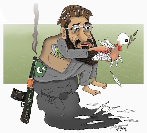 Cartoon: Afghan Peace Council ! (medium) by Shahid Atiq tagged afghniastankabul,peace,safi,bahar