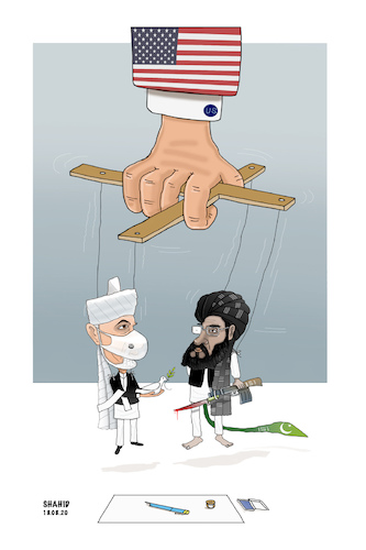 Cartoon: Afghan Peace Process  ! (medium) by Shahid Atiq tagged afghanistan