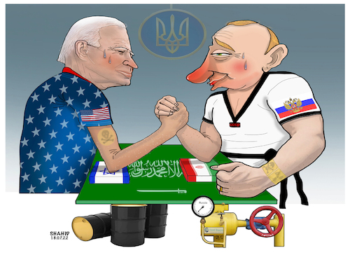 Cartoon: Biden-Putin race! (medium) by Shahid Atiq tagged world