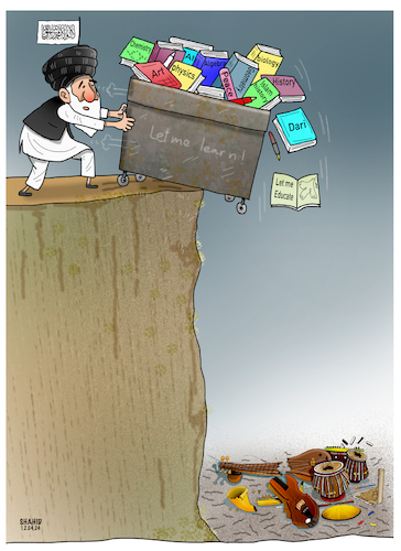 Cartoon: Blind Taliban! (medium) by Shahid Atiq tagged afghanistan