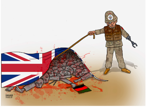 Cartoon: Britain Army in Afghanistan! (medium) by Shahid Atiq tagged afghanistan