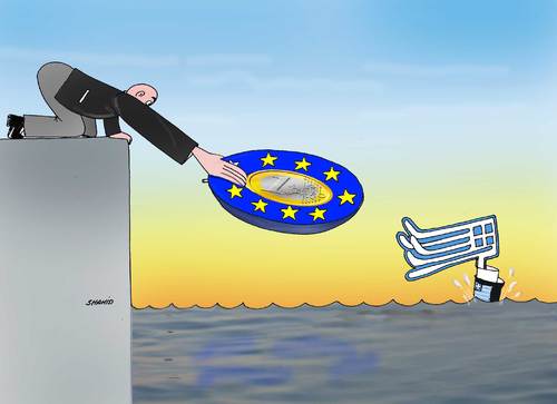 Cartoon: Greece and... (medium) by Shahid Atiq tagged 0120