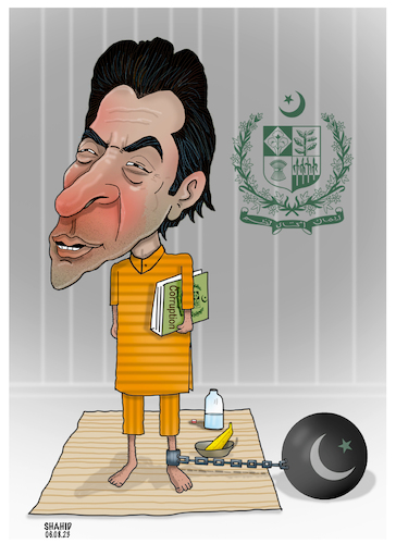 Cartoon: Imran khan arrested! (medium) by Shahid Atiq tagged pakistan
