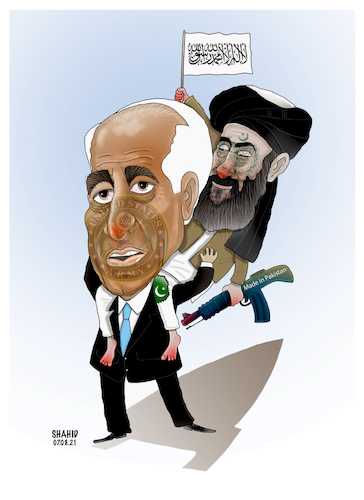 Cartoon: Khalilzad US envoy ! (medium) by Shahid Atiq tagged afghanistan