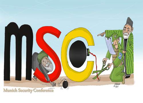 Cartoon: Munich Security Conference (medium) by Shahid Atiq tagged security,co