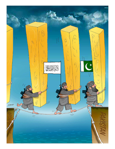 Cartoon: Pakistan looting Afghanistan! (medium) by Shahid Atiq tagged afghanistan